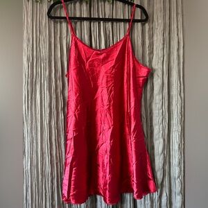 Red camisole dress